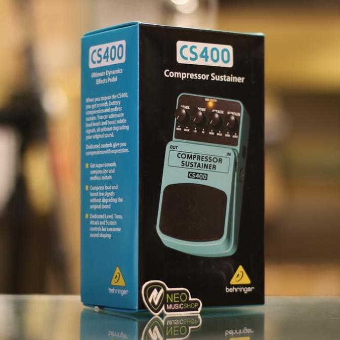BEHRINGER CS400 COMPRESSOR/SUSTAINER EFFECTS PEDAL ORIGINAL DAN TERPERCAYA