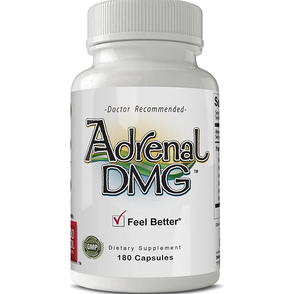 Adrenal DMG for Immune, Fatigue Syndrome, Fibromylagia, Stress relief 180 Vegetable Caps