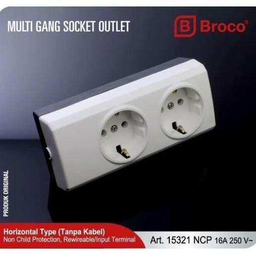 Stop Kontak Broco Terminal Colokan Listrik 2 Lubang