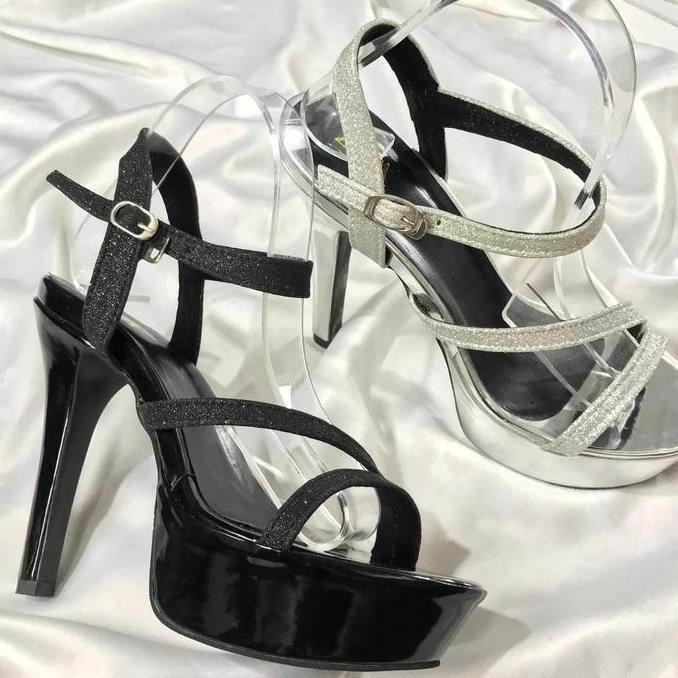 Ptursa_Sejati - Moozashoes Zenii Gladiator Glitter Z11 High Heels 12Cm Heels Pesta Wanita