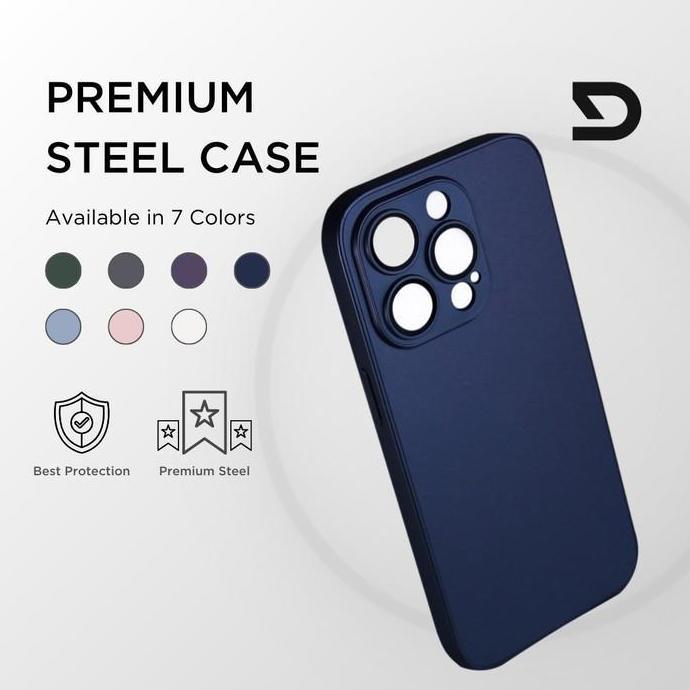Case iPhone 11 12 13 14 Pro Max Matte Lens Protector Casing ProSteel
