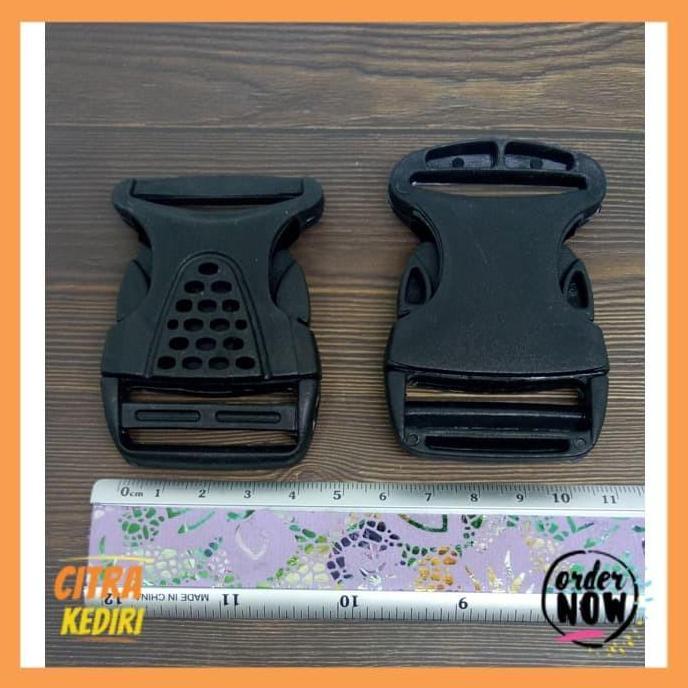 Slop 3,8 cm - buckle Hitam - kunci sodok