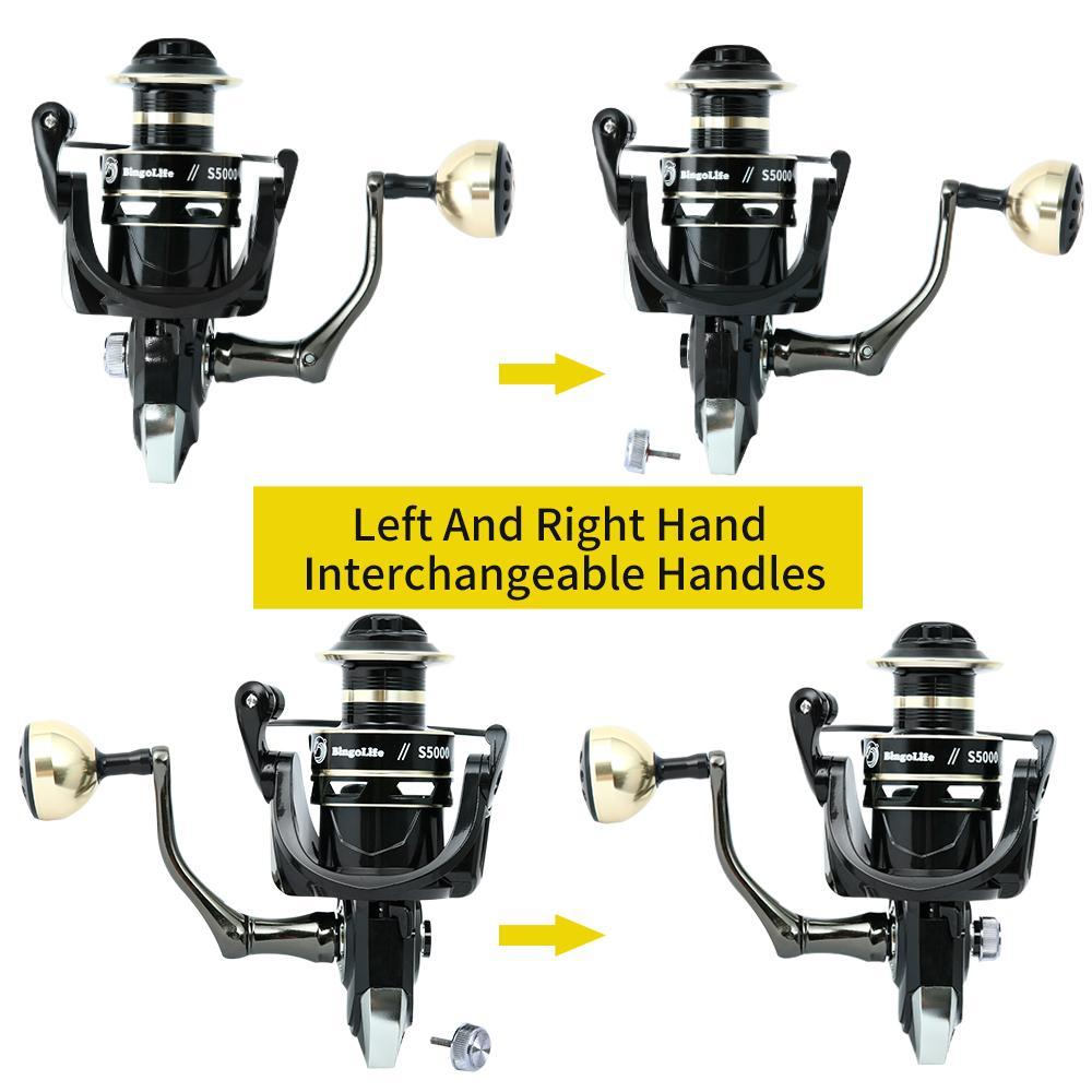 Reel Pancing Spinning Logam 1000-7000 Reel Pancing Laut Alat