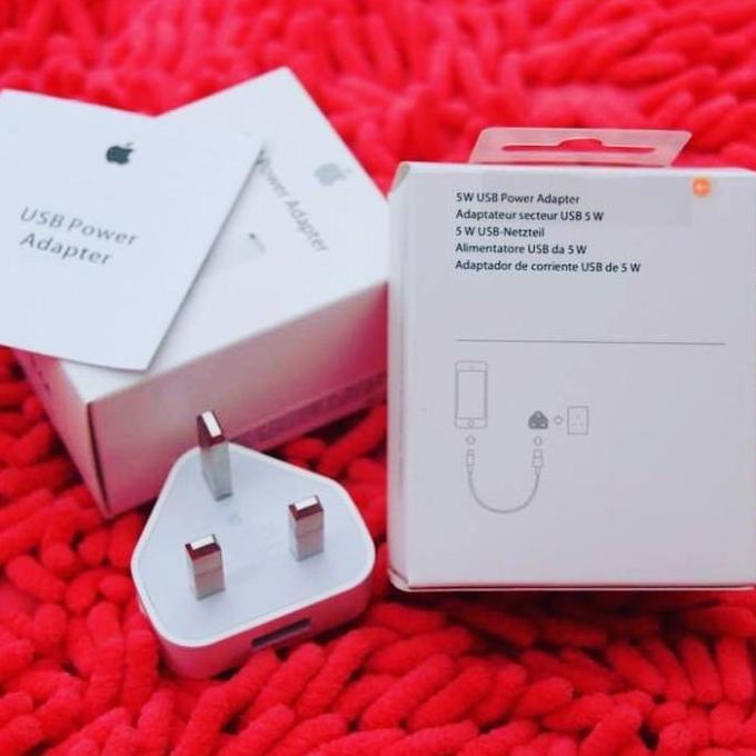 Charger iPhone 5 / 6 / 7 Adaptor dan Kabel Lightning Original