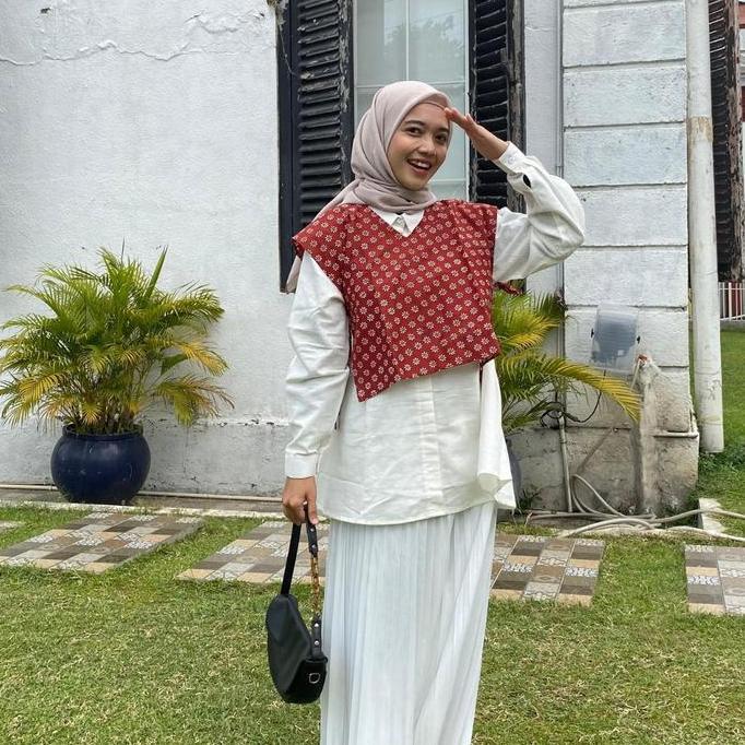 Iyakirim- Vest Batik Katun Premium - Vest (Rompi) Wanita