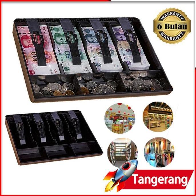 RETEKNO Laci Kasir Uang 4/5 Kisi Laci Uang Laci Kasir Sekat Kotak Uang Kasir