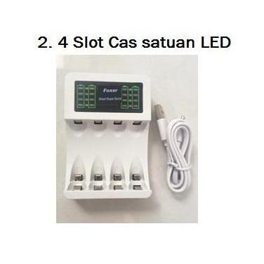 Charger Cager Cas Foxer Baterai AA A2 , AAA A3 Rechargeable Foxer