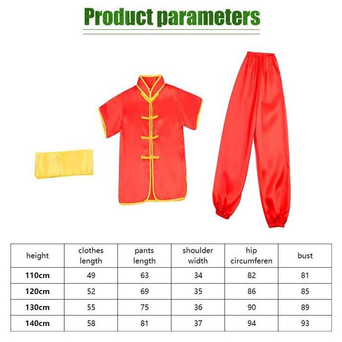 GRASSSTEKNO Kostum Imlek Anak Baju Kungfu Setelan Wushu Anak Lengan Panjang Tradisional China Cheong