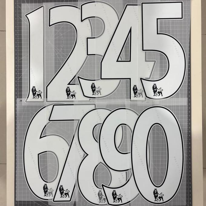 Pootbol- Nameset Hk Font Epl Liga Inggris 13/17 Poly Pu White Putih