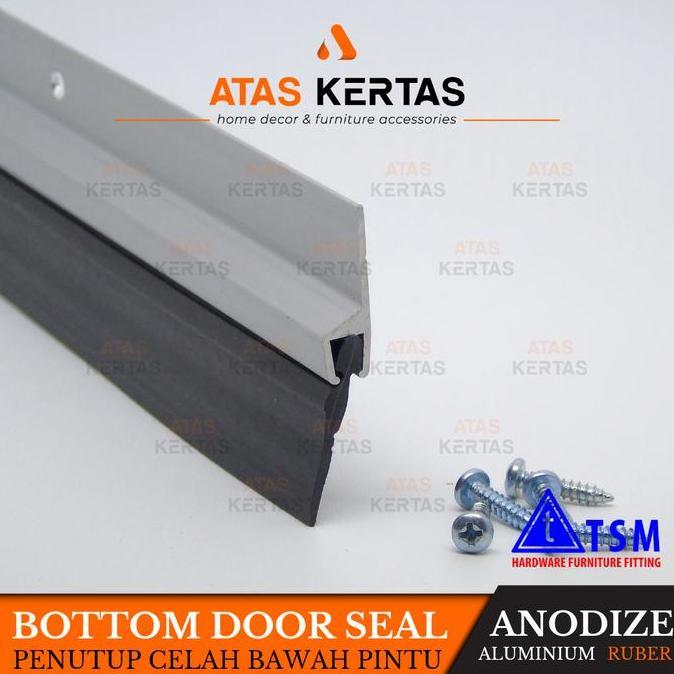 Build- Aluminium Door Bottom Seal 100 Cm Karet Penutup Celah Bawah Pintu Segel Anti Debu Air Serangg