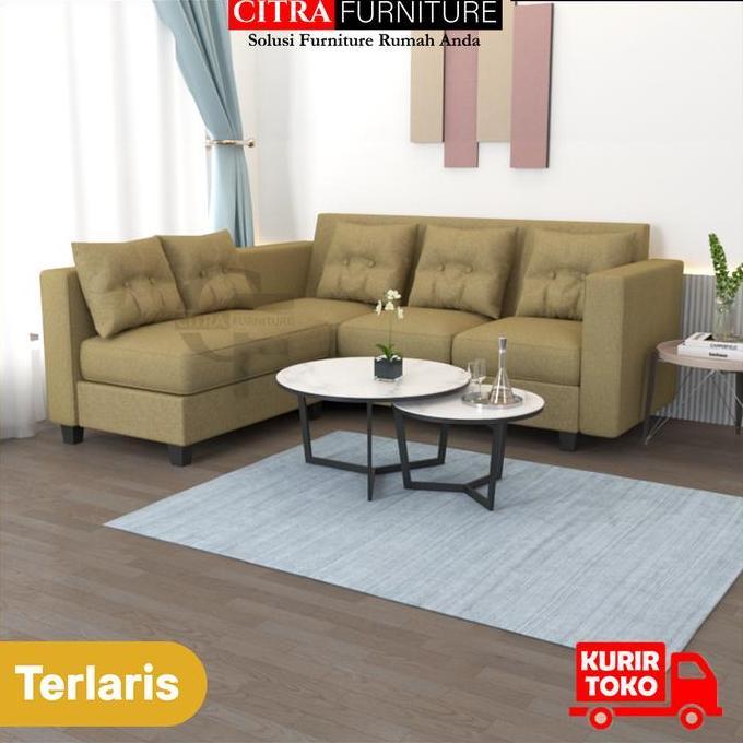 Nandiaoktaverisyah - Sofa L Putus Minimalis OREGON | Sofa bed Sudut Santai