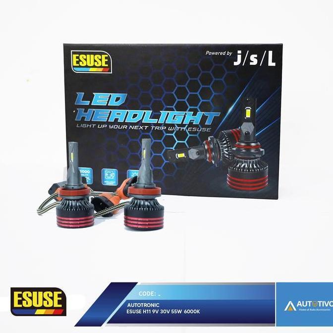Autotronic Esuse Led Super Bright Lampu Mobil H11 55Watt Hemat