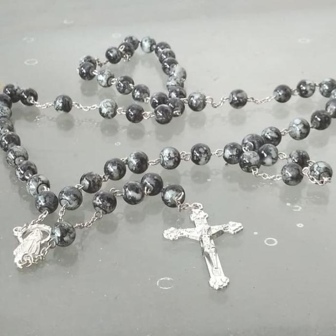 Kalung Rosario Batu Alam Pacitan rxbp8 warna merah LC