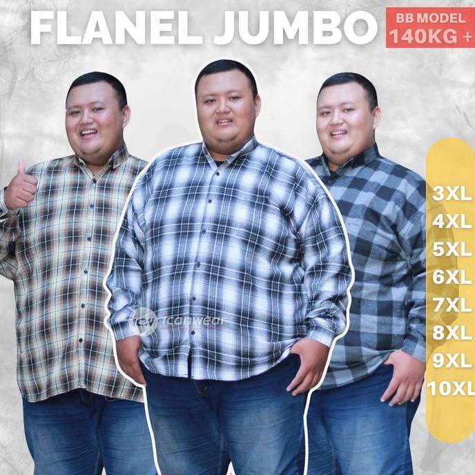 Xxxy- Icw Kemeja Flanel Jumbo Distro Surfing Lengan Panjang Pria Motif Kotak Baju Flanel Pria Bigsiz