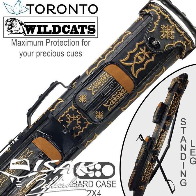 Toronto Wildcats 2x4 Stand Case 430 - Tas Cue Stick Billiard Kaki Leg