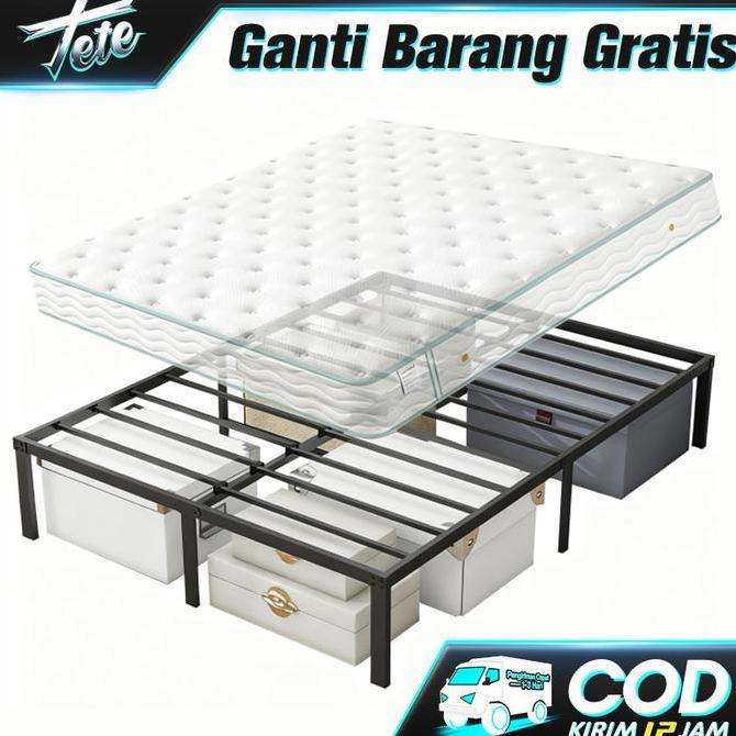 Nandiaoktaverisyah - TETE_3 [ Garansi lima tahun ] Ranjang Besi Tempat Tidur Dipan Tempat Tidur Ranj