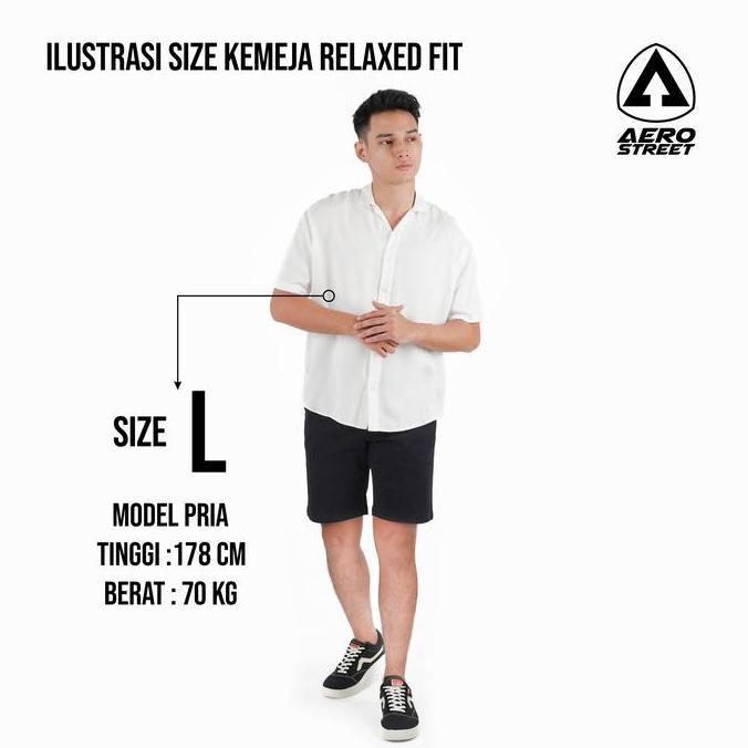 Xxxy- Aerostreet Kemeja Rayon Marva Prussian Blue Hawai Polos Cerah Qabaa