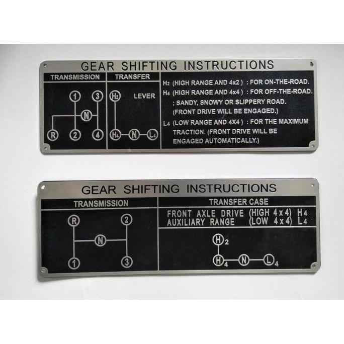 gear shift instrucion fj bj40 hardtop