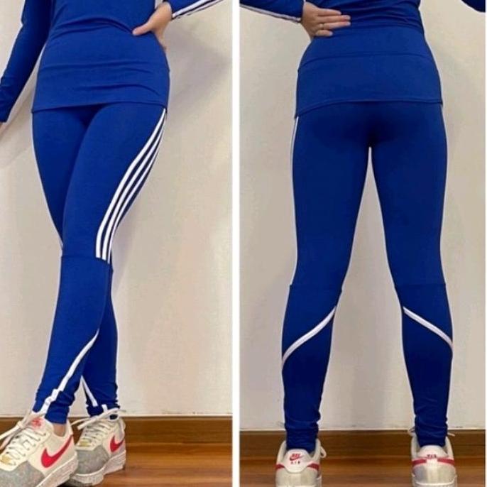 BEBAS ONGKIR - Leging Garis Polos untuk senam gym fitness zumba Wanita