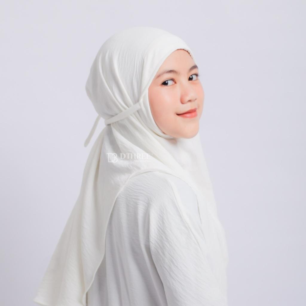 Dthree - Abaya Anak Maryam Series ( Putih ) Gamis Anak Perempuan Putih / Gamis Anak Syar'I Set