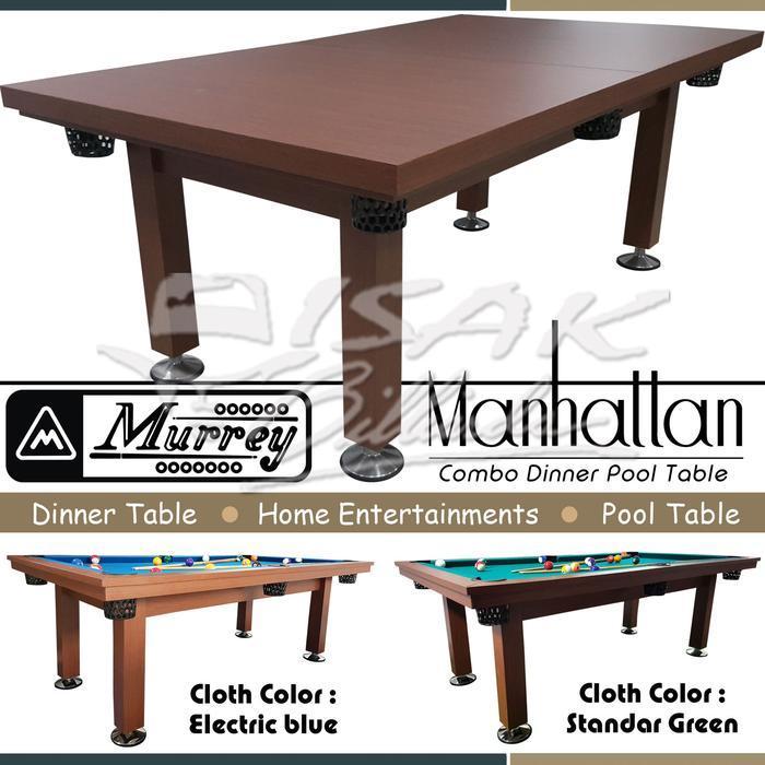 Murrey Dinner Pool Table 7 Ft Manhattan - Meja Billiard Biliar Bilyard
