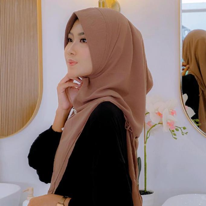 Xkxk- Anindya - Ayyuby Hijab Instan Marijen Hodie Softpad Anthem Ceruty Babydoll Jilbab/Kerudung Mus