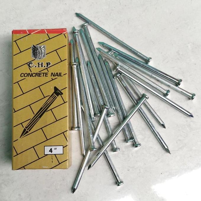 populer] PAKU BETON 10CM PAKU BETON TEMBOK PUTIH GALVANIS 100MM 4INCH
