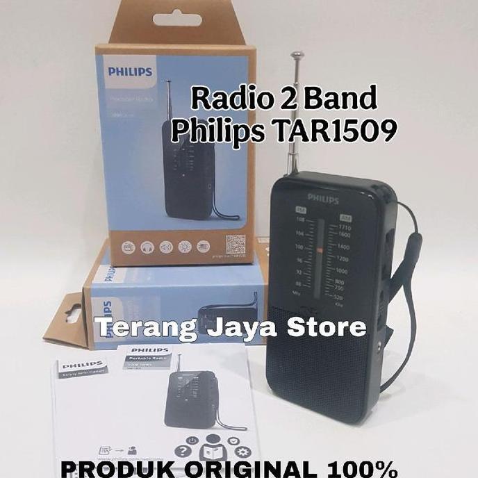 BEBAS ONGKIR - Radio Philips TAR1509 Radio Portabel Philips TAR1509 Radio saku 2 band Philips Radio 