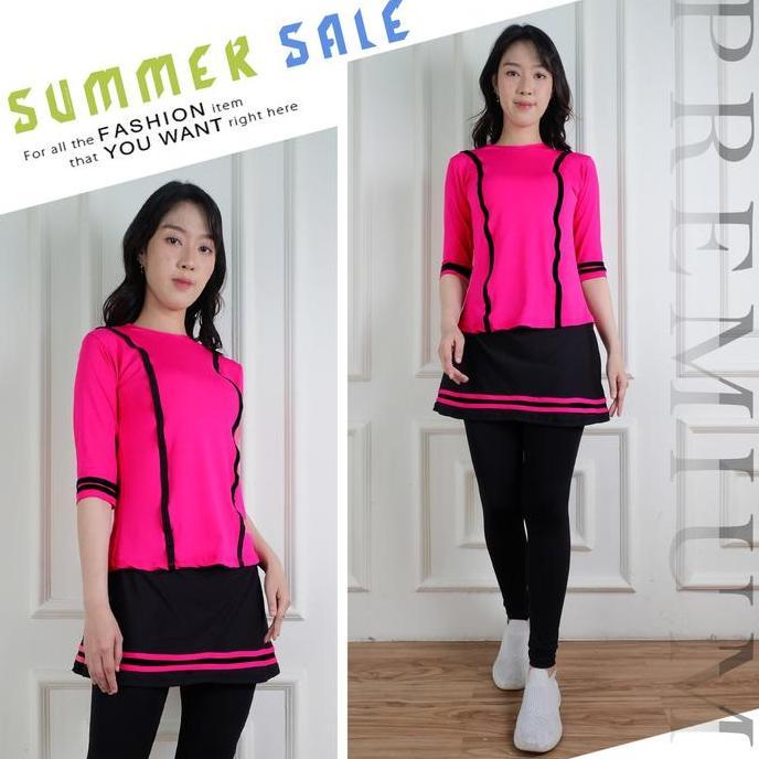 BEBAS ONGKIR - Setelan Senam Wanita merah putih Model Terbaru - Outfit Senam Merah Putih Hari Kemerd