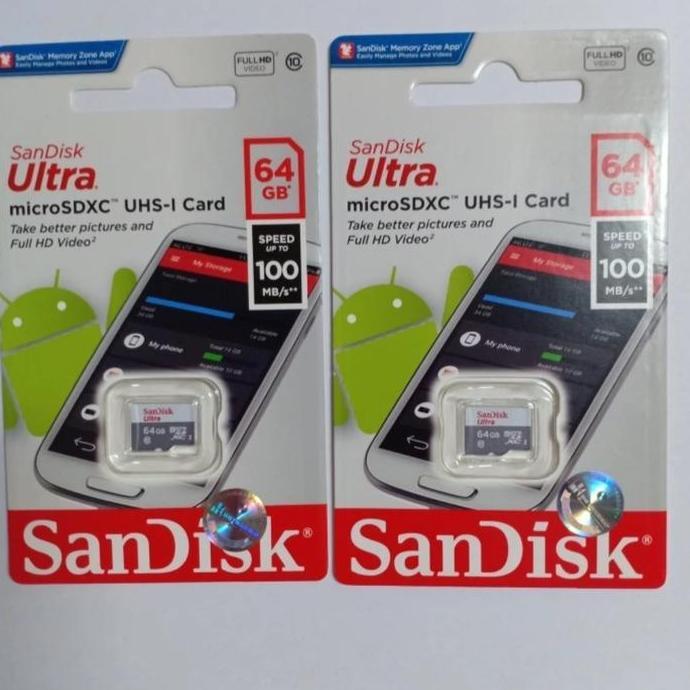 Memory Card MicroSD MIcro SD Sandisk Ultra Class 10 64GB 64 GB