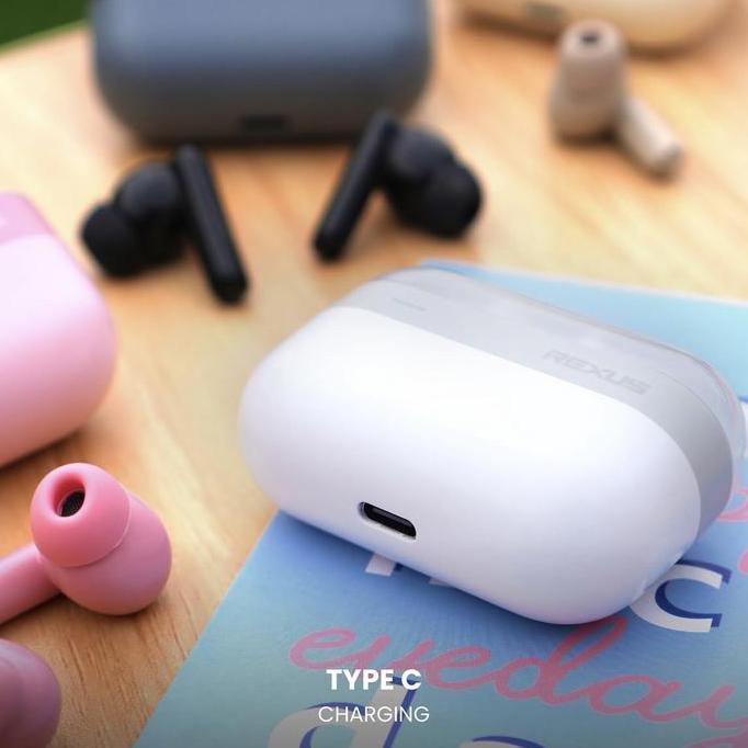 Rexus FX6 Bluetooth Wireless TWS Earphone True Wireless with ANC Active Noise Cancelling + Touch Con