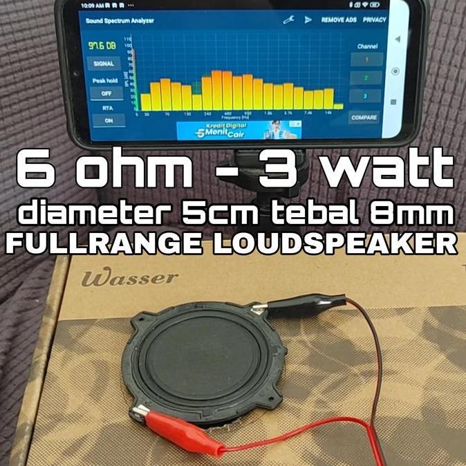 Murah (1) LOUDSPEAKER 6ohm 3Watt 2inch 5cm 6 ohm 6R SPEAKER MP3 TV ex LG Samsung tek70n Ayo Beli