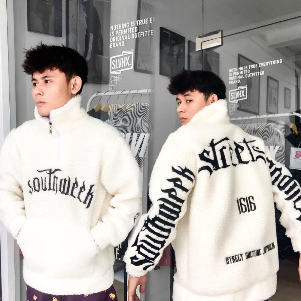 NEW Jaket Sherpa Cream Pria - Jaket Bulu Sherpa Original Salvio Hexia - Jacket Sherpa Murah [terbaik