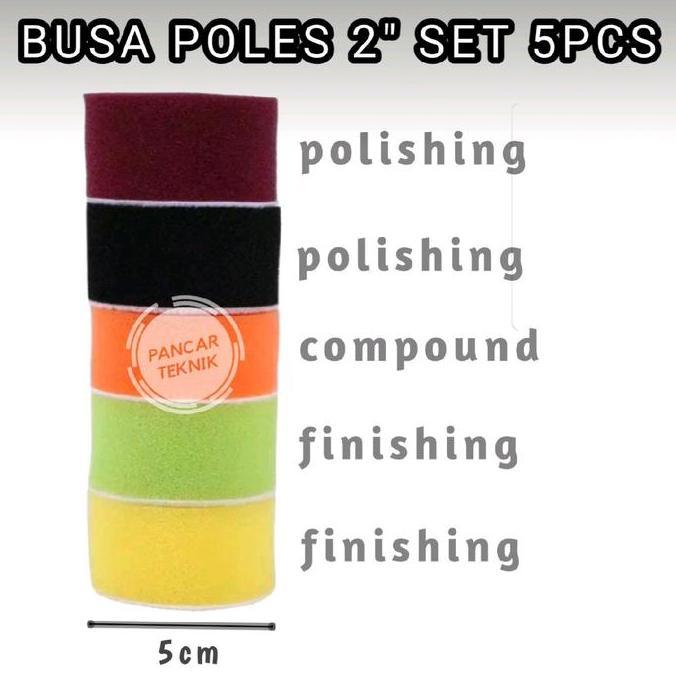 %%%%] Busa Poles 2 inch Busa Poles Mini Sponge Polishing Mini Foam Polish Set 5pcs