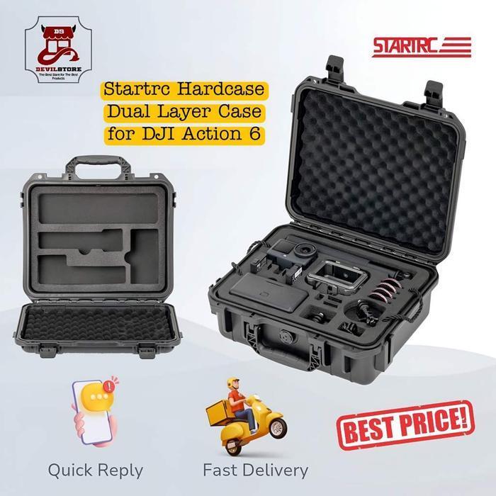 Startrc Dual Layer Carrying Case Bag  Dji Action 6 Tas Hardcase Aksesoris Dji Action 6 New