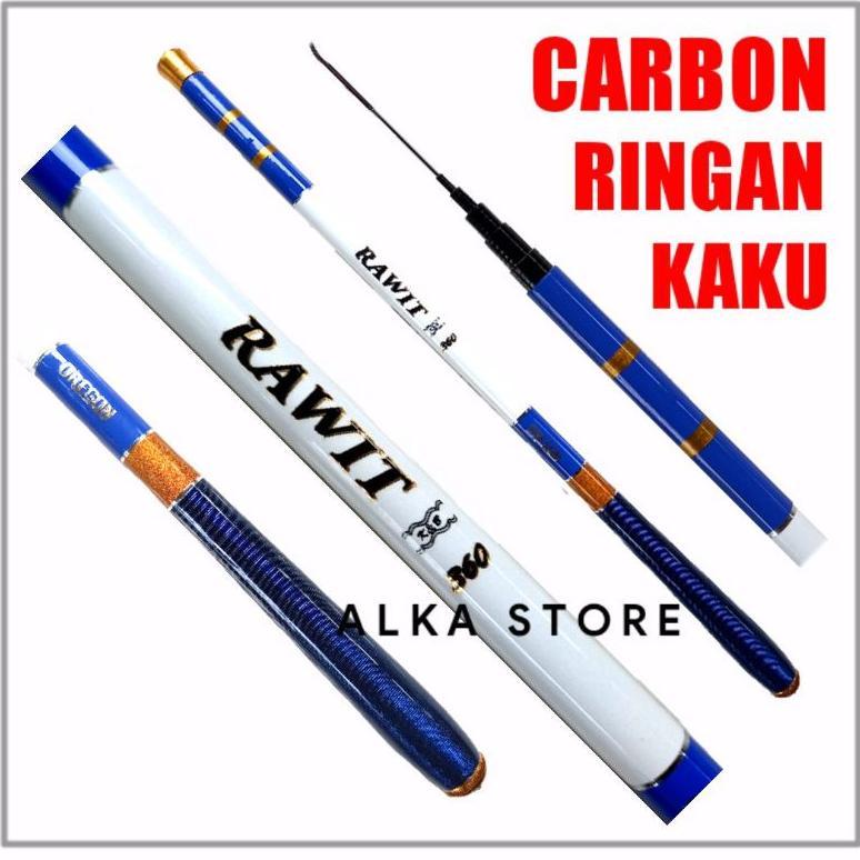 Joran Tegek Carbon Ruas Pendek Oregon Rawit Kaku Ringan