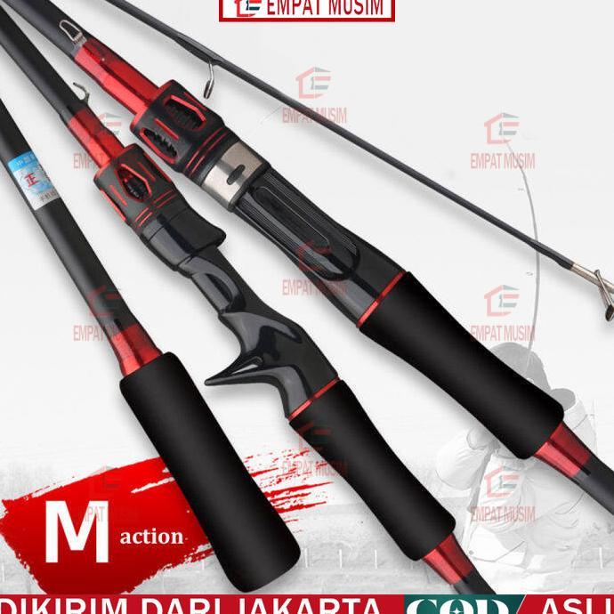 DAIWA Joran pancing Carbon Joran Baitcasting Portabel Joran spinning Joran Pancing Putar Umpan Karbo