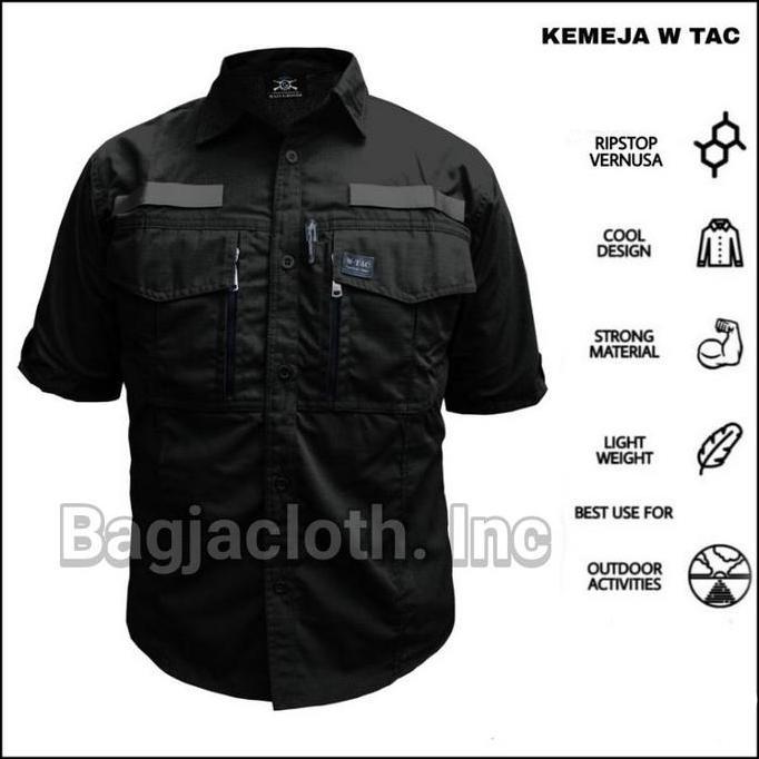 KEMEJA TACTICAL W-TAC LENGAN PENDEK / BAJU TACTICAL PDL
