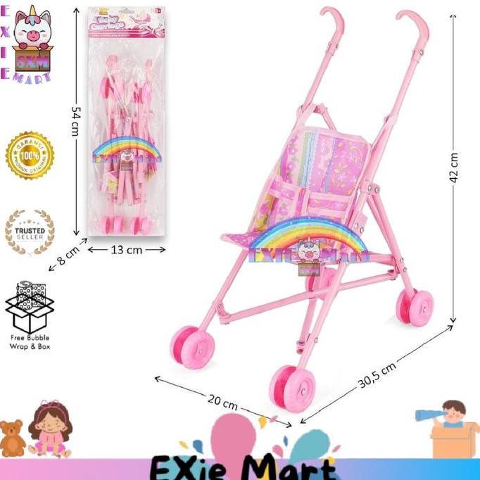 Lansungkirim- Mainan Anak Dorongan Stroller Boneka Bayi Nangis - Mainan Stroller Bayi Nangis Kereta 