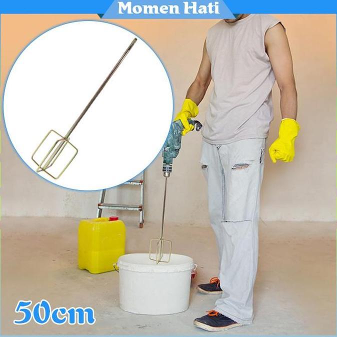 MIOSHINOCHE Mata Bor Mixer 58CM Mata Bor Adukan Semen Pengaduk Adonan Martabak/Kue/Roti Stainless