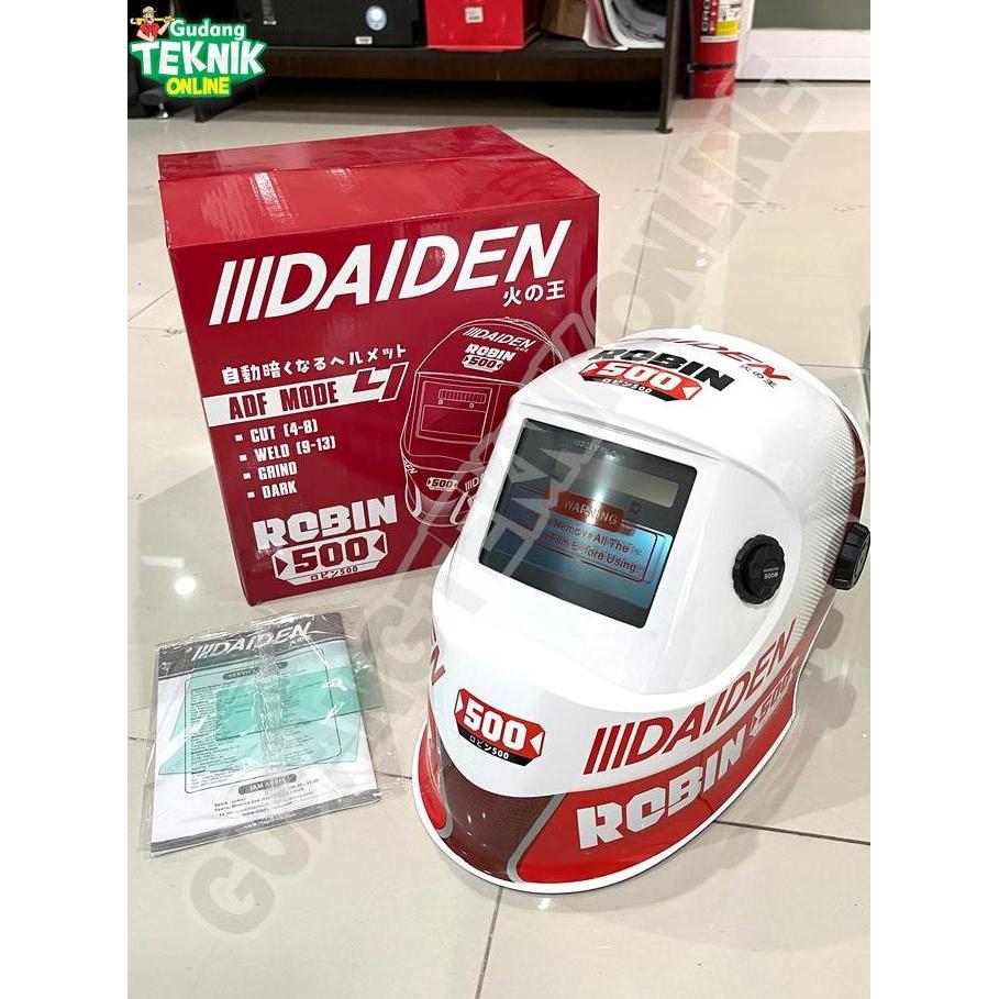 KEZHINES Helm Las Kedok Otomatis Auto Dark DAIDEN ROBIN 500 / Helmet Topeng Kedok Las Pelindung Kepa