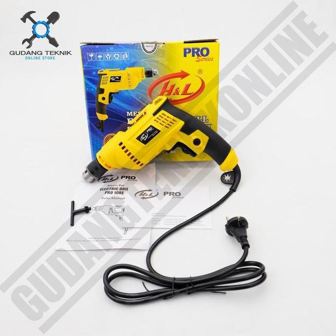 PANGRANGO Mesin Bor Tangan 10mm H&L Pro 10RE / Mesin Bor Listrik H&L 10 mm