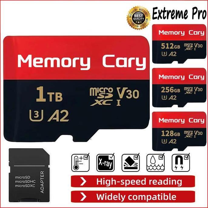 TERMURAH - Memory Card Kartu Memori 1TB 512GB 256GB 128GB Class 10 High Speed TF Card untuk CCTV Pon