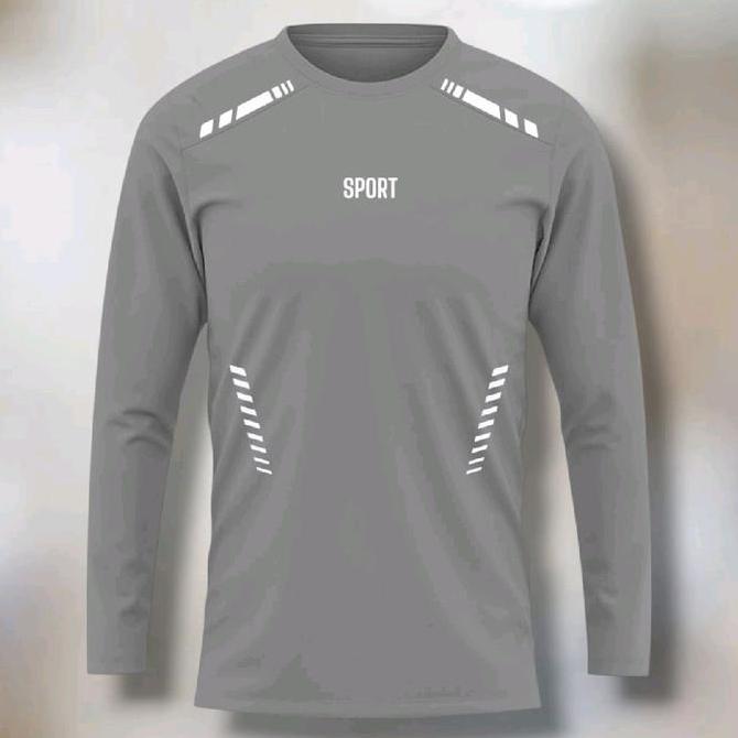 PANGRANGO LENGAN PANJANG KAOS OLAHRAGA JERSEY BATMINTON SEPAK BOLA FUTSAL SENAM LARI GYM SIZE L XL X