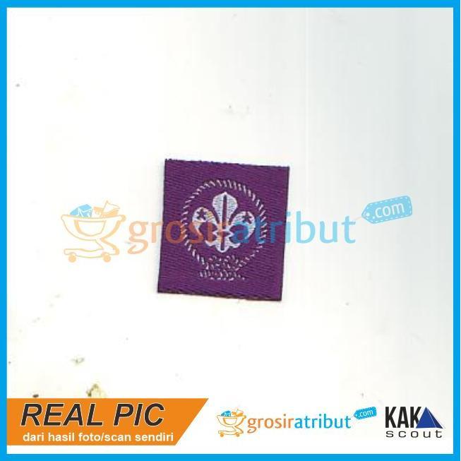 (1 kodi) Badge Wosm Pramuka Putra Rajut / Woven