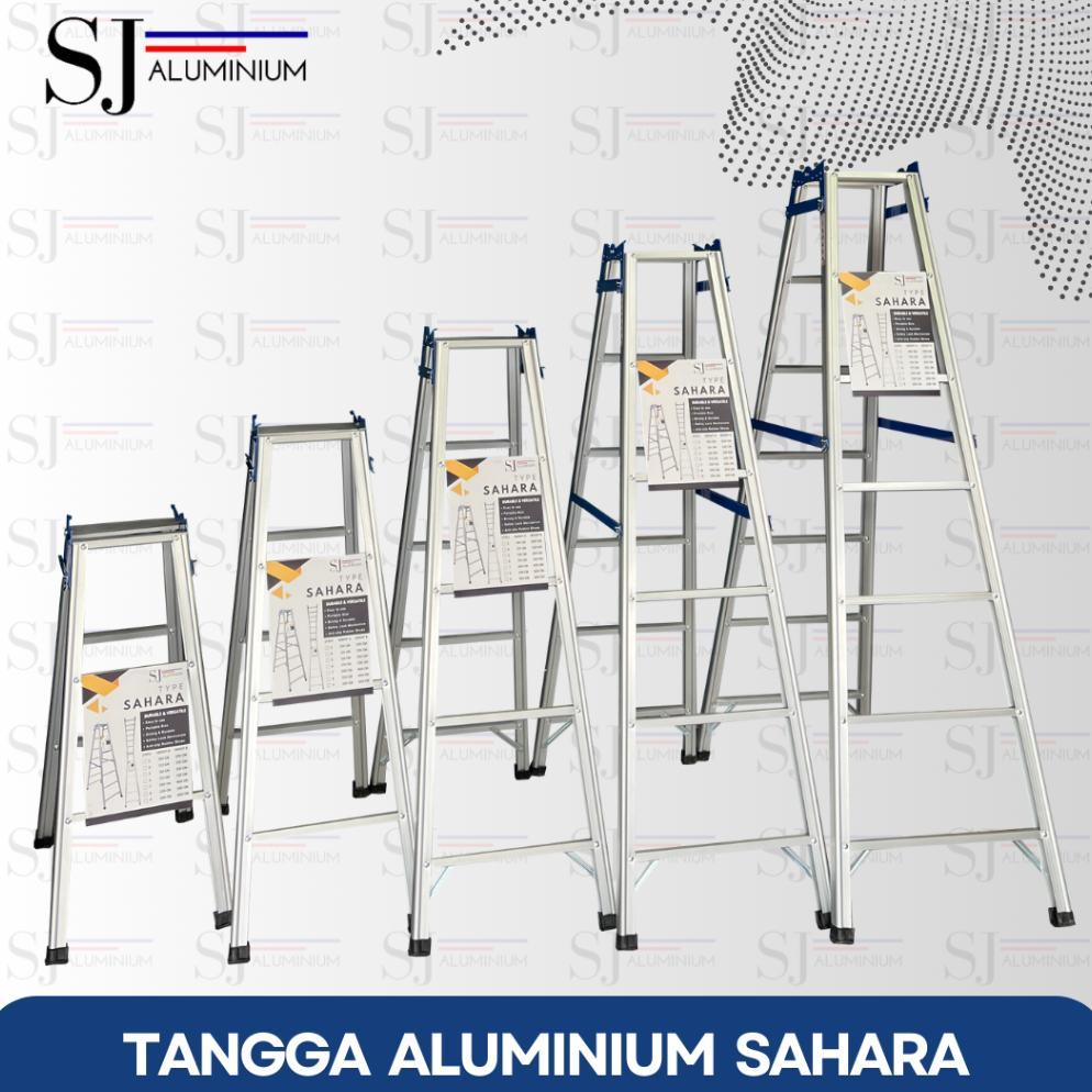 Tangga Aluminium SAHARA - Tangga Lipat Aluminium / Tangga Multifungsi JUMBO - BIRU