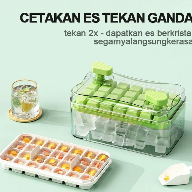 Jc Ice Cube Maker 28 Grid Cetakan Es Batu Kristal Transparan Pembuat Es Batu Mini Praktis Tempat Es 