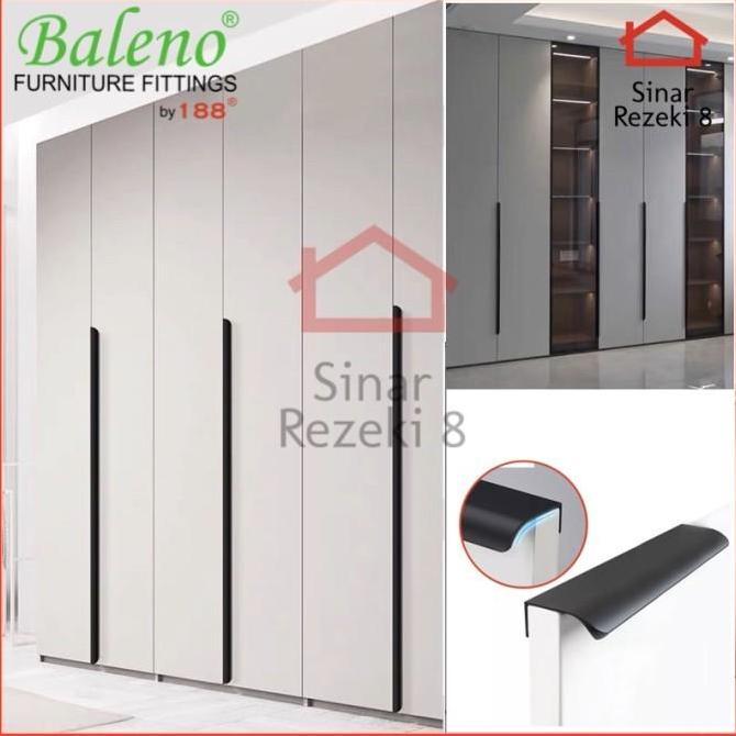 PROMO - Handle Tarikan 6603 Hitam 1 METER / Laci Pintu Lemari Minimalis Knob