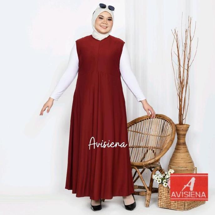 AVISIENA - INNER DRESS PANJANG 140, 145, 150 GAMIS KUTUNG TANPA LENGAN TINGGI 170, 175, 180 BAHAN JE