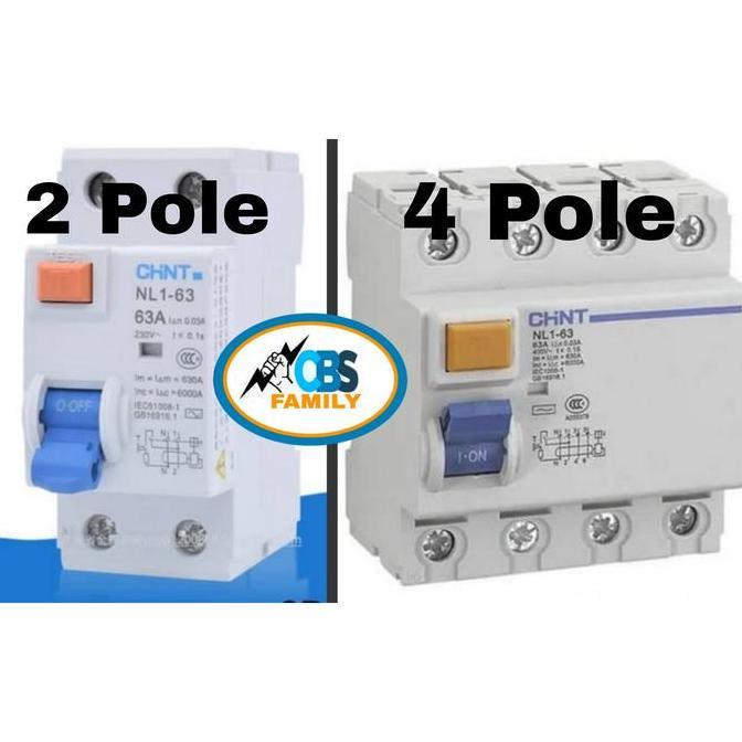 Rccb / Elcb 4 Pole 40 Ampere Tipe Nl1-63 Merk Chint Restock